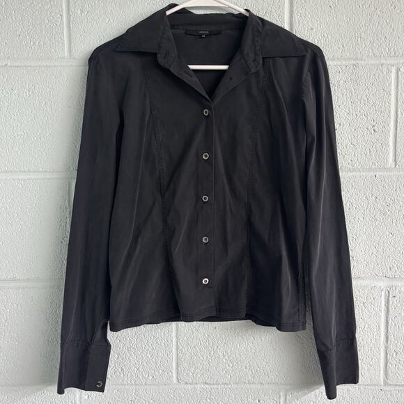 Gucci Womens 40 Blouse Produced by Zansport Made in Italy Silk Blend Button Up - Picture 1 of 9